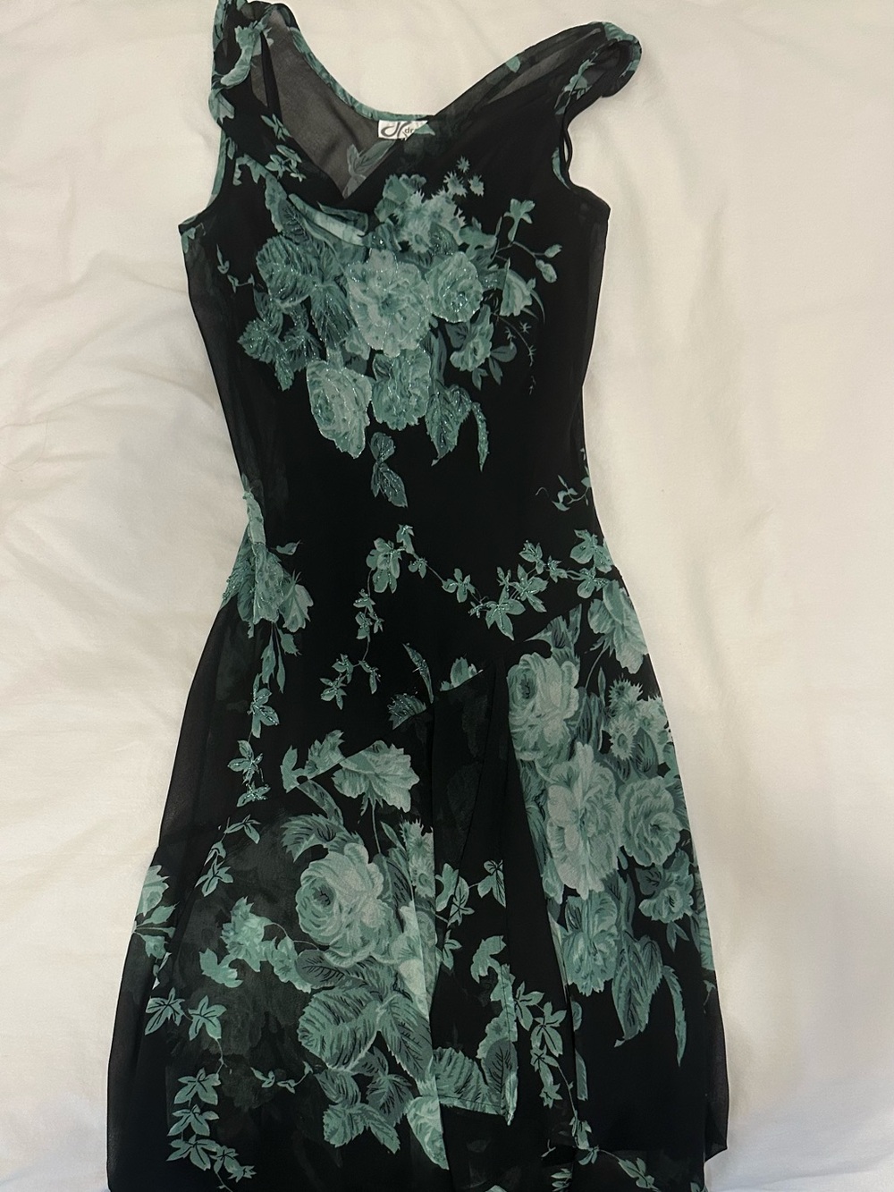 Floral Vintage Beaded Dress